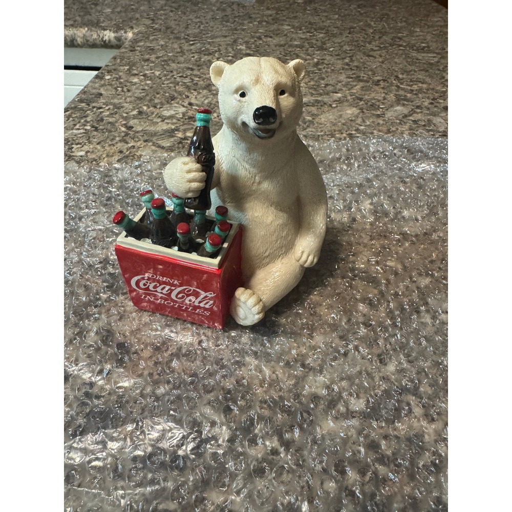 Coca-Cola Polar Bear Figurine WWOC 2012 Limited Edition Red Crate Soda Decor